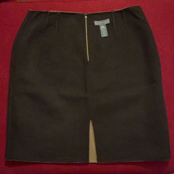 Kate Hill Women’s Size 12 Camel Wool Skirt - Picture 4 of 9